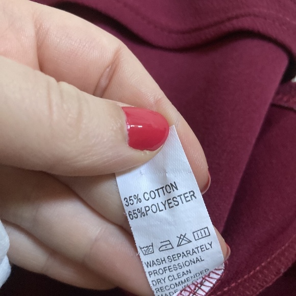 womens l maroon sleeveless peplum top heart cutout - Picture 3 of 4